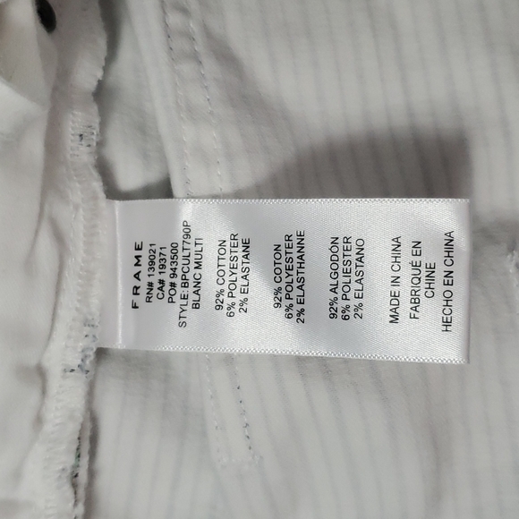 Frame Striped Culottes Belted Paperbag Waist Size 32 White and Black Wide Leg - Picture 6 of 9